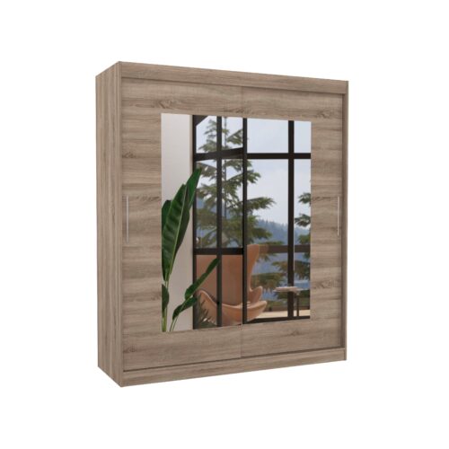 Stumdoma spinta su veidrodžiu ROSETTE 180 Truffle ADRK