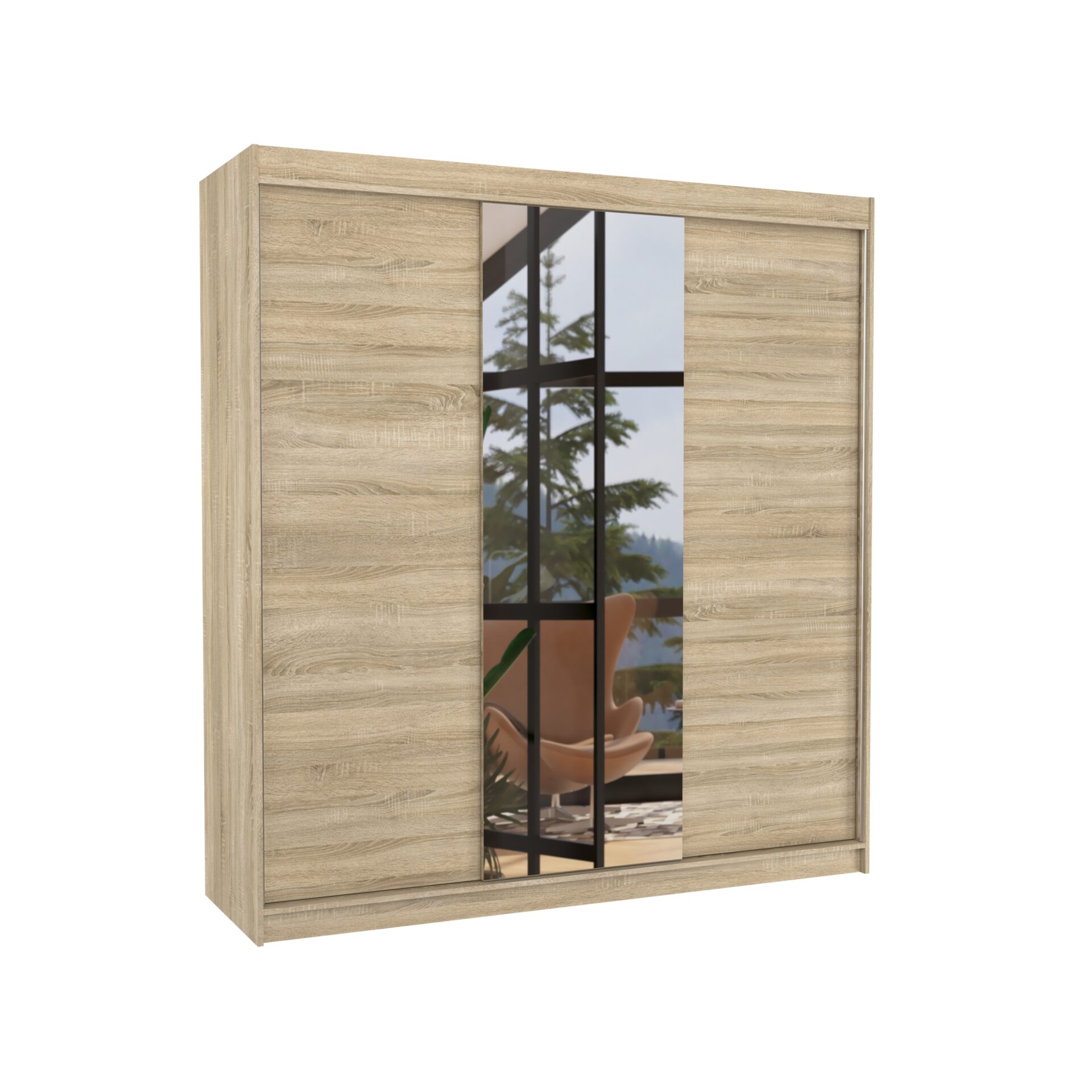 Stumdoma spinta su veidrodžiu SANTIAGO 200 Sonoma ADRK