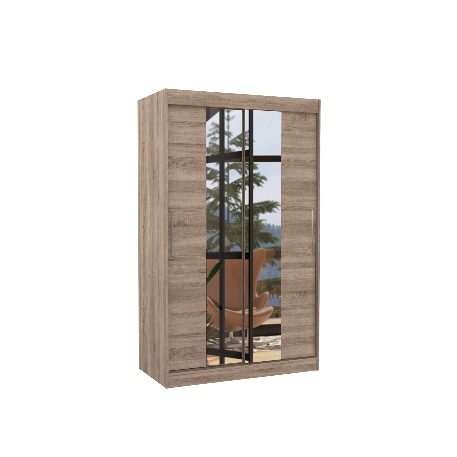 Stumdoma spinta su veidrodžiu SANTOS 120 Truffle ADRK