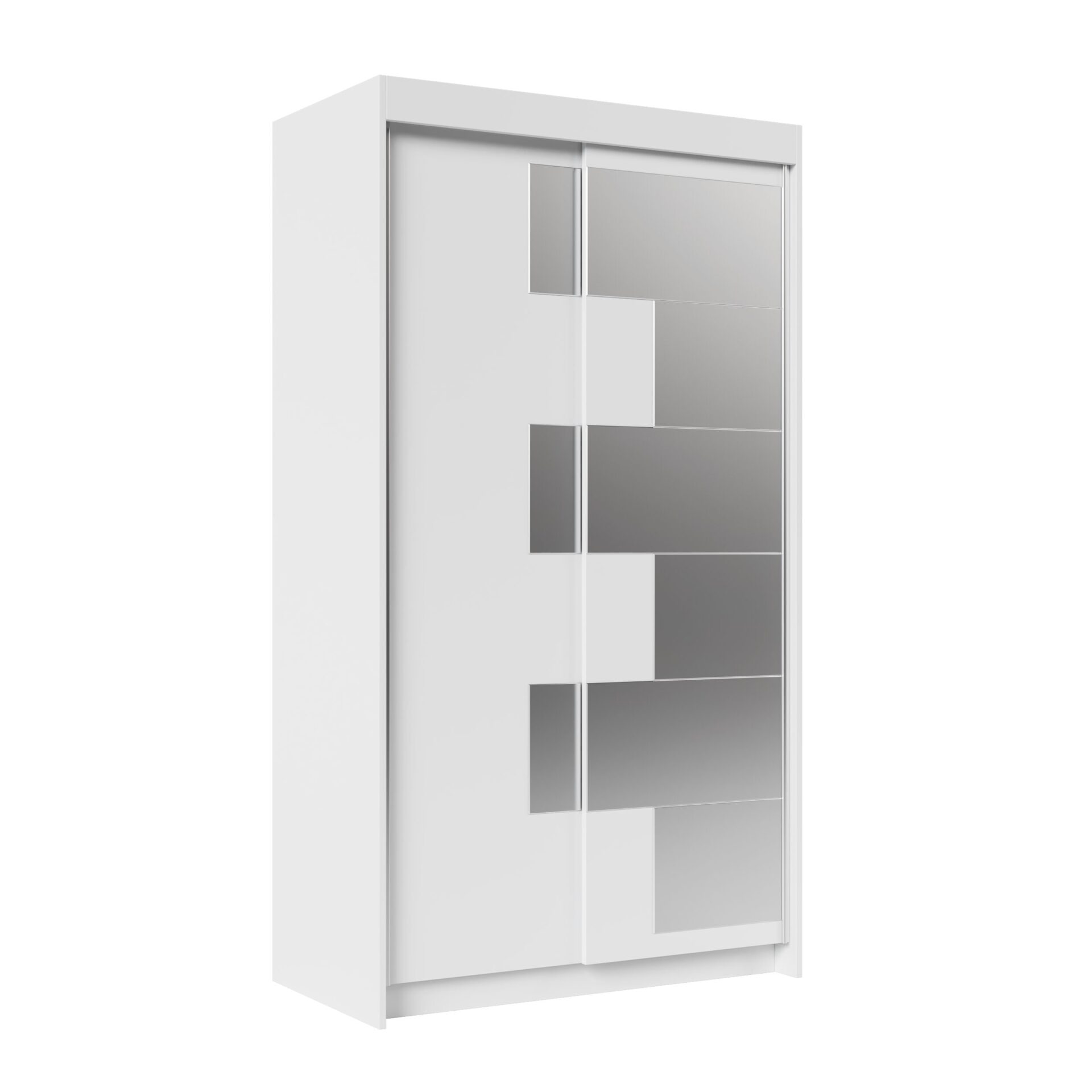 Stumdoma spinta su veidrodžiu SHALVA 120 balta ADRK