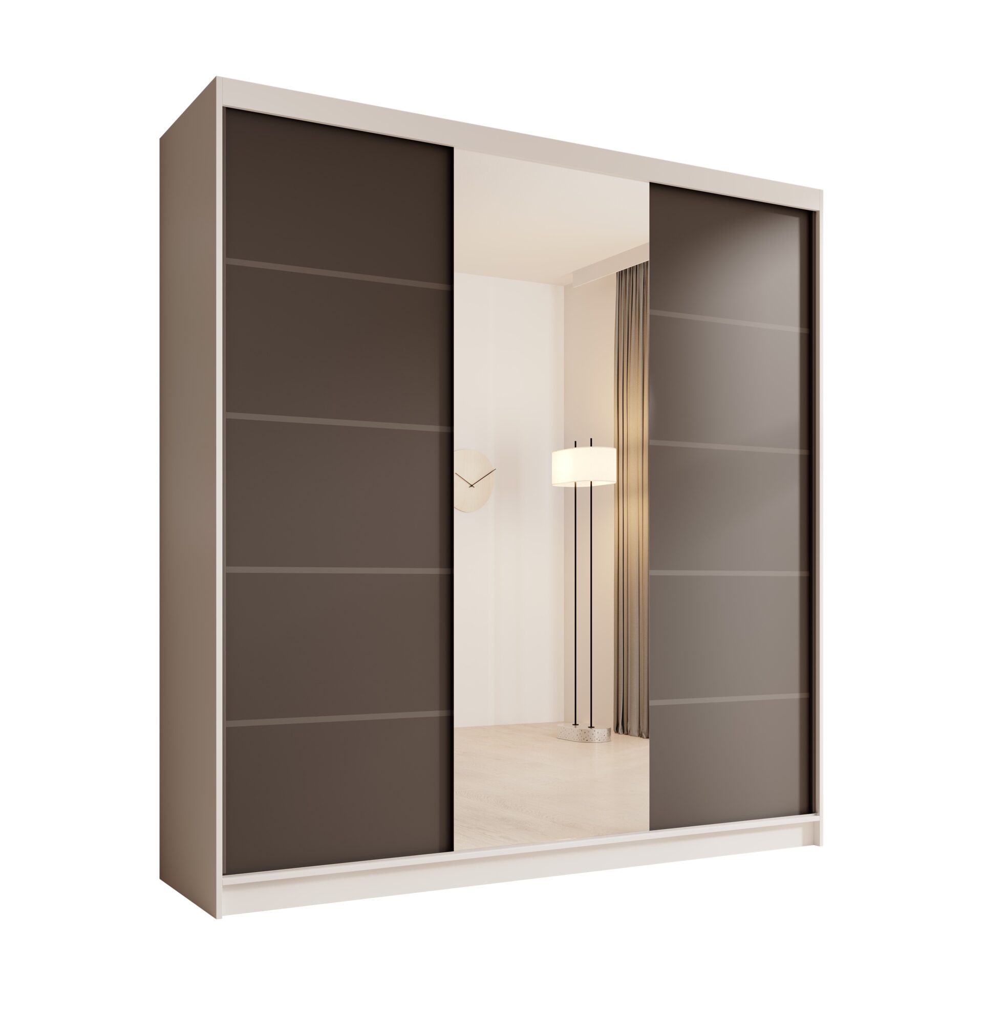 „Sonic 200“ stumdoma spinta su veidrodžiu, balta/juoda, ADRK