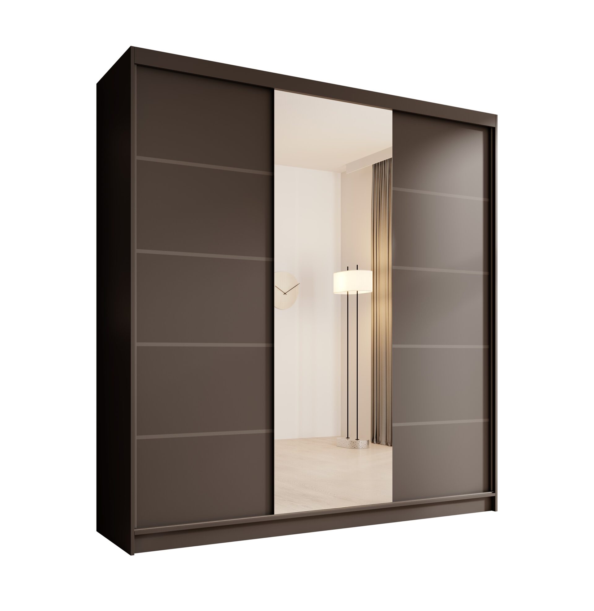 Stumdoma spinta su veidrodžiu „Sonic 200“, juoda, ADRK