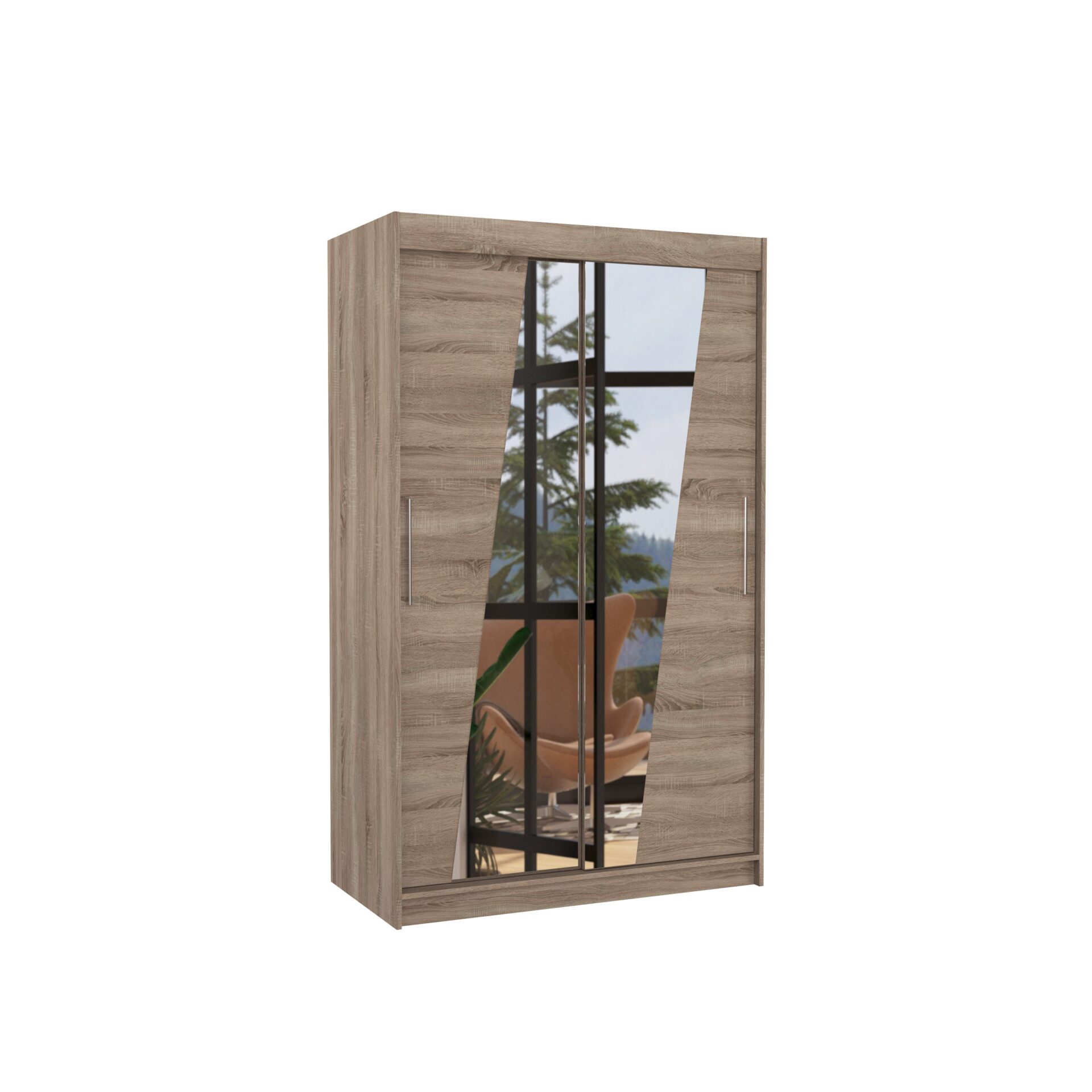 Stumdoma spinta su veidrodžiu TEXAS 120 Truffle ADRK