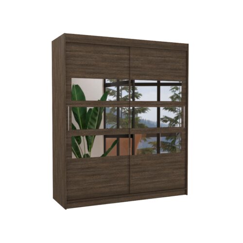 TOLEDO 180 šokolado spalvos ADRK stumdoma spinta su veidrodžiu