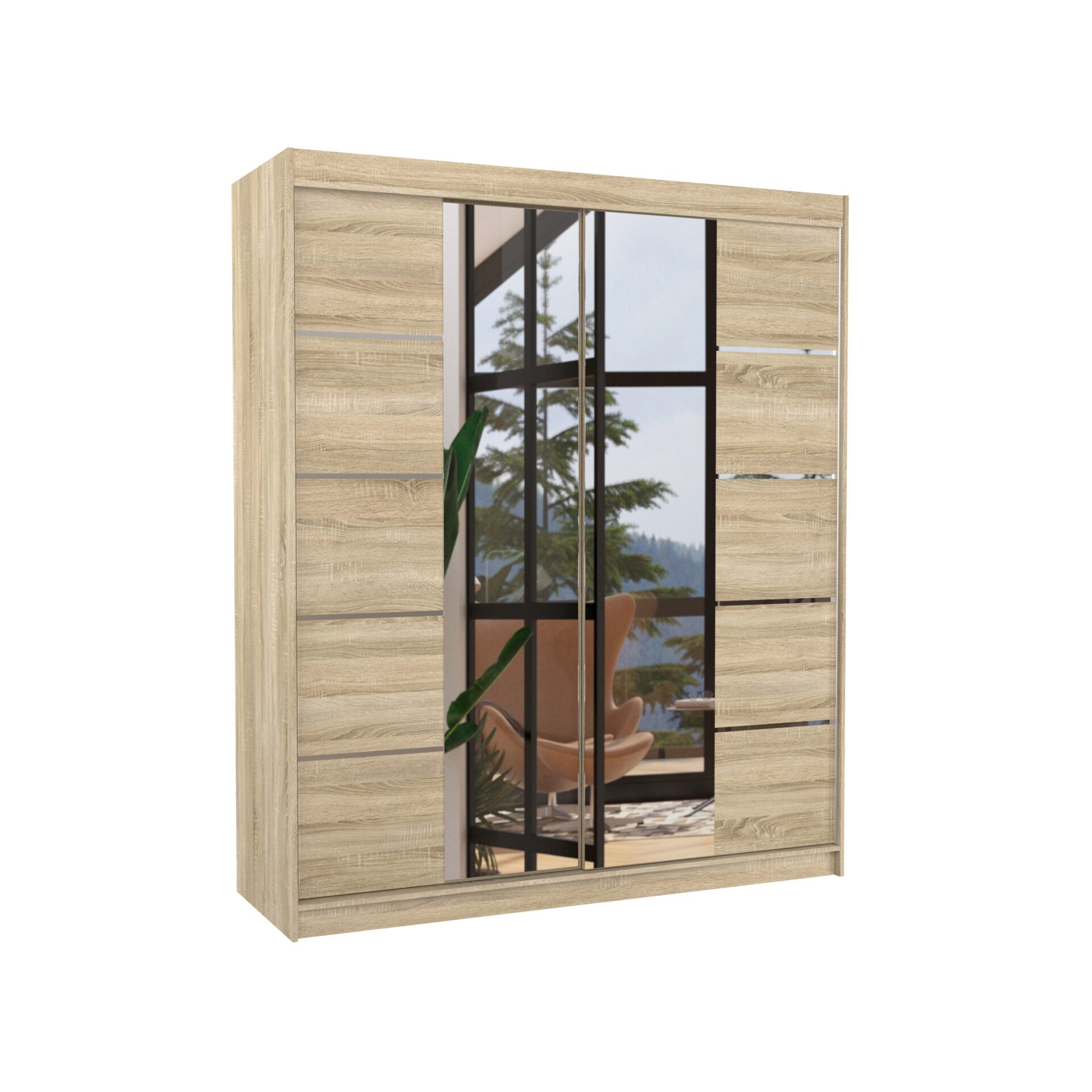 Stumdoma spinta su veidrodžiu TRAVES 180 Sonoma ADRK