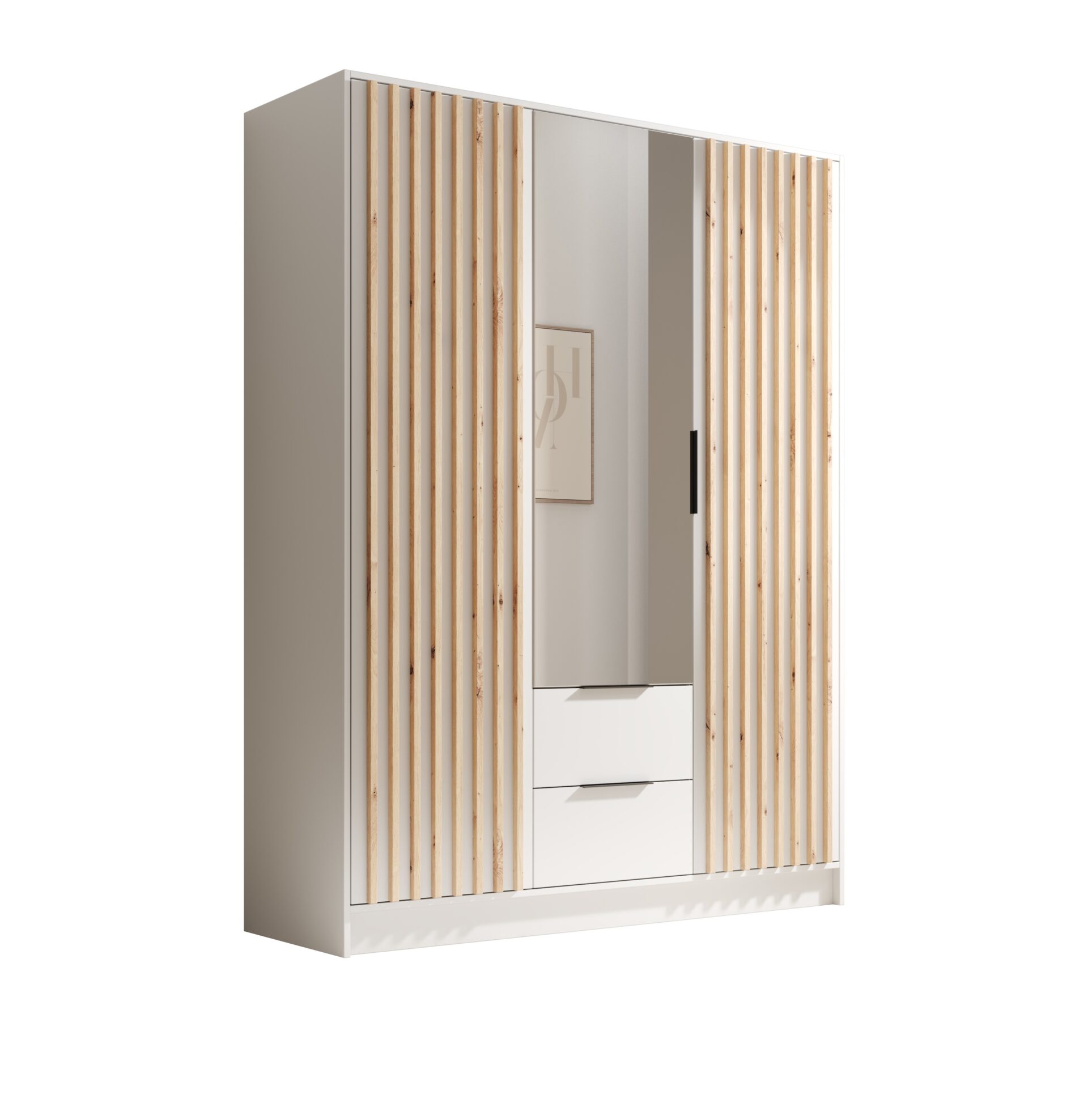 Neri 150 pakreipiama spinta su veidrodžiais, balta, ADRK