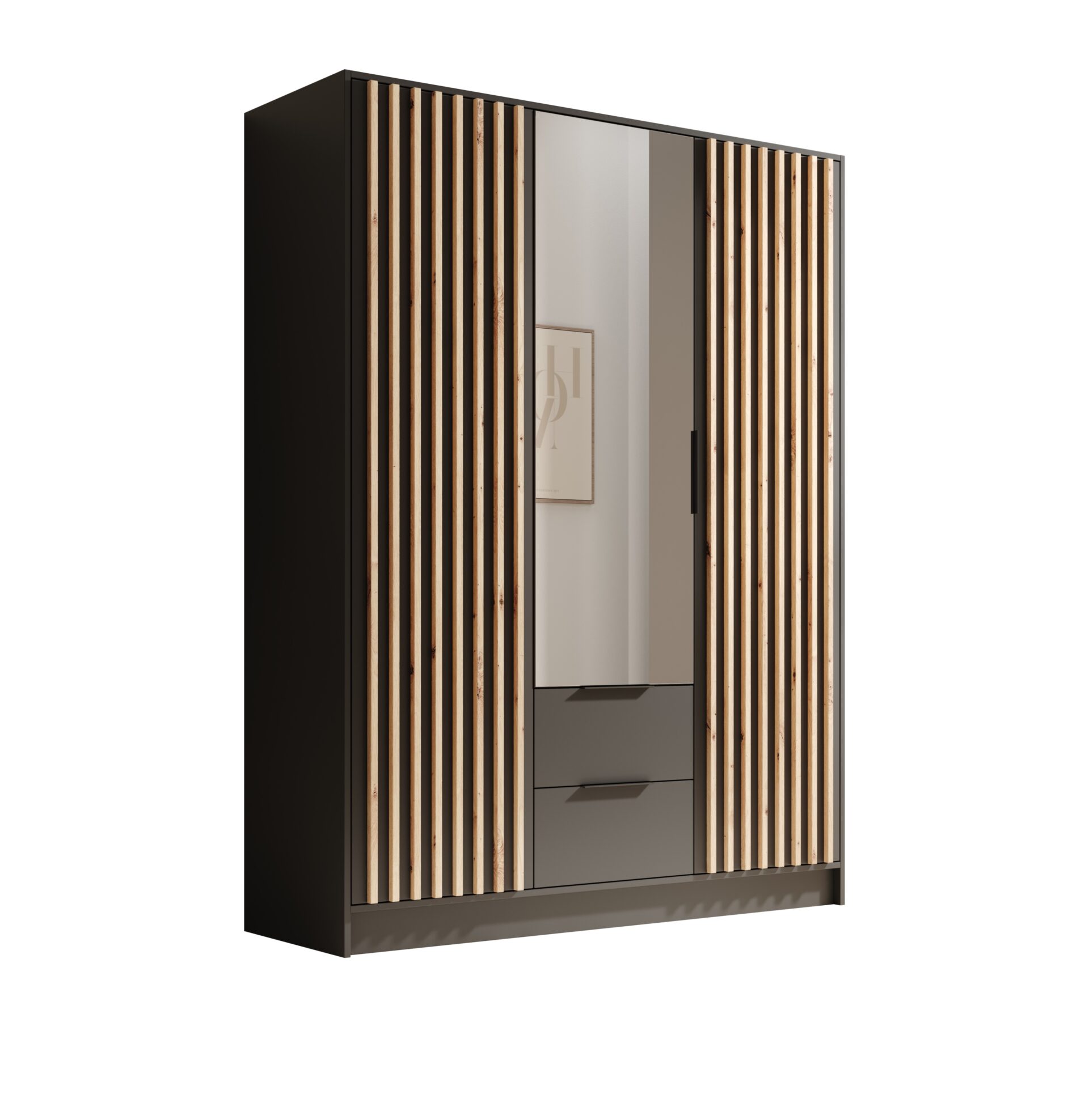 Neri 150, pakreipiama spinta su veidrodžiais, juoda, ADRK