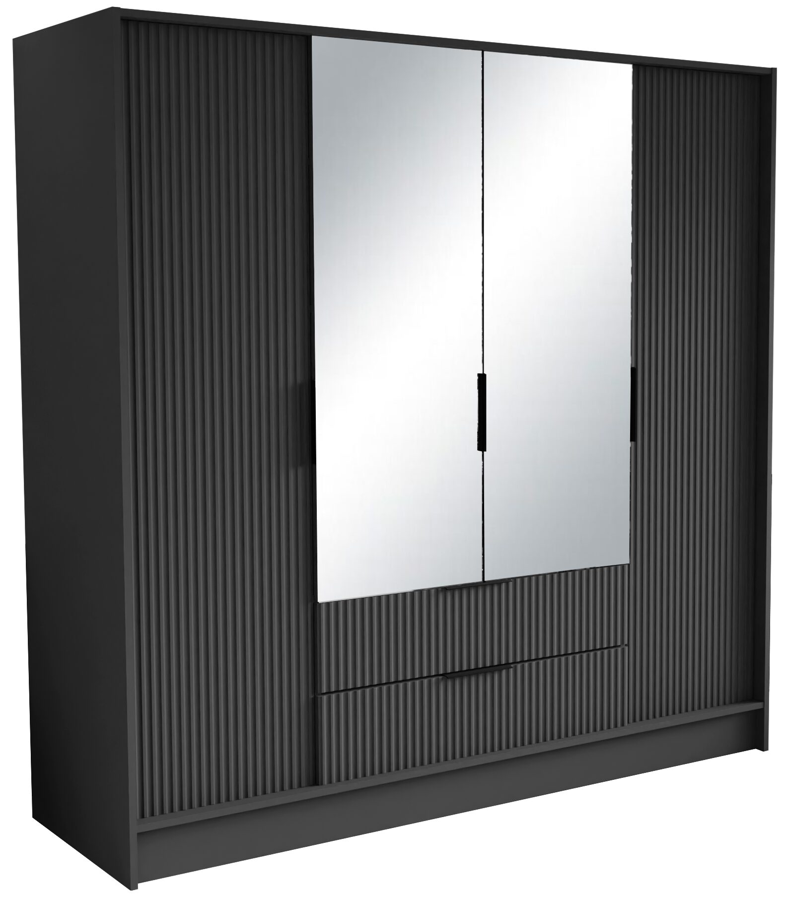 Atverčiama spinta su veidrodžiais Norel 200 grafito spalvos ADRK