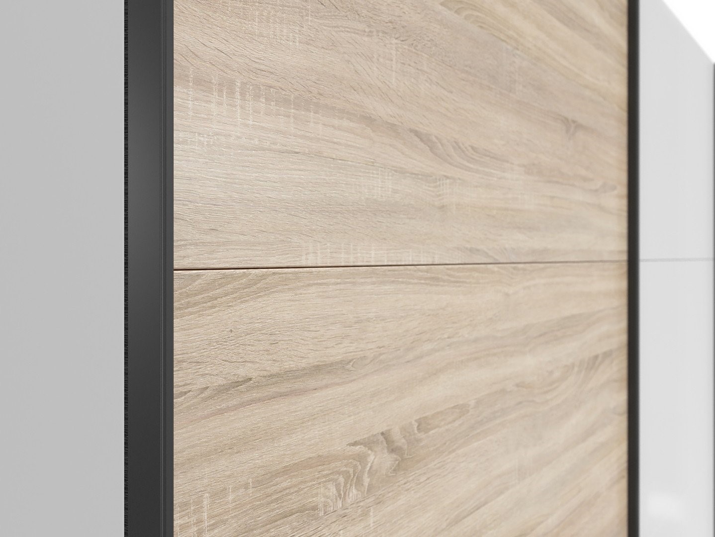 TETRIX spinta su stumdomomis durimis, 220 cm, blizgi balta/sonoma ąžuolas - Paveikslėlis 4