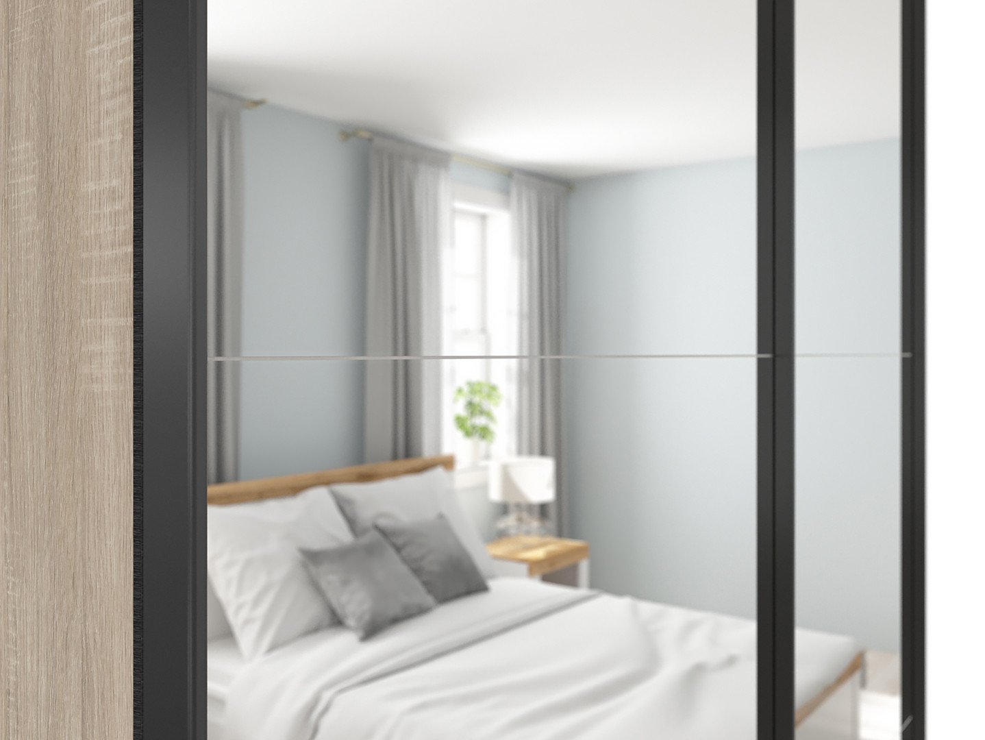 TETRIX spinta su stumdomomis durimis ir dviem veidrodžiais, 153 cm, sonoma ąžuolas - Paveikslėlis 4