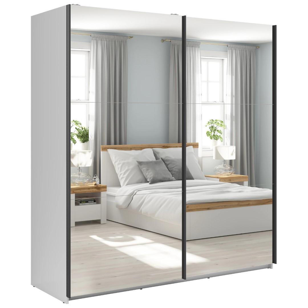 Spinta su stumdomomis durimis ir dviem veidrodžiais TETRIX 183 cm balta blizgi - Paveikslėlis 5