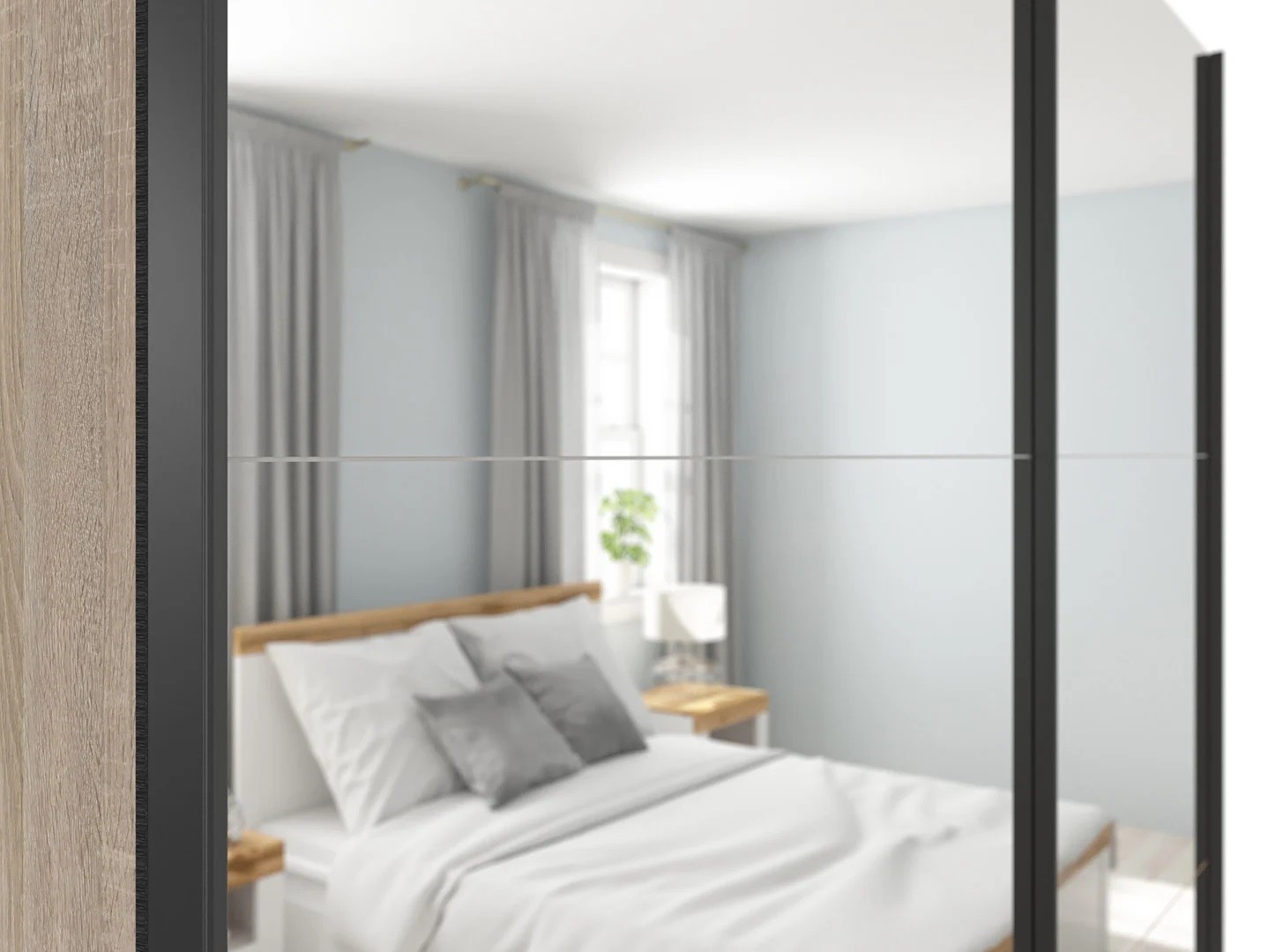 TETRIX spinta su stumdomomis durimis ir dviem veidrodžiais, 183 cm, sonoma ąžuolas — изображение 4