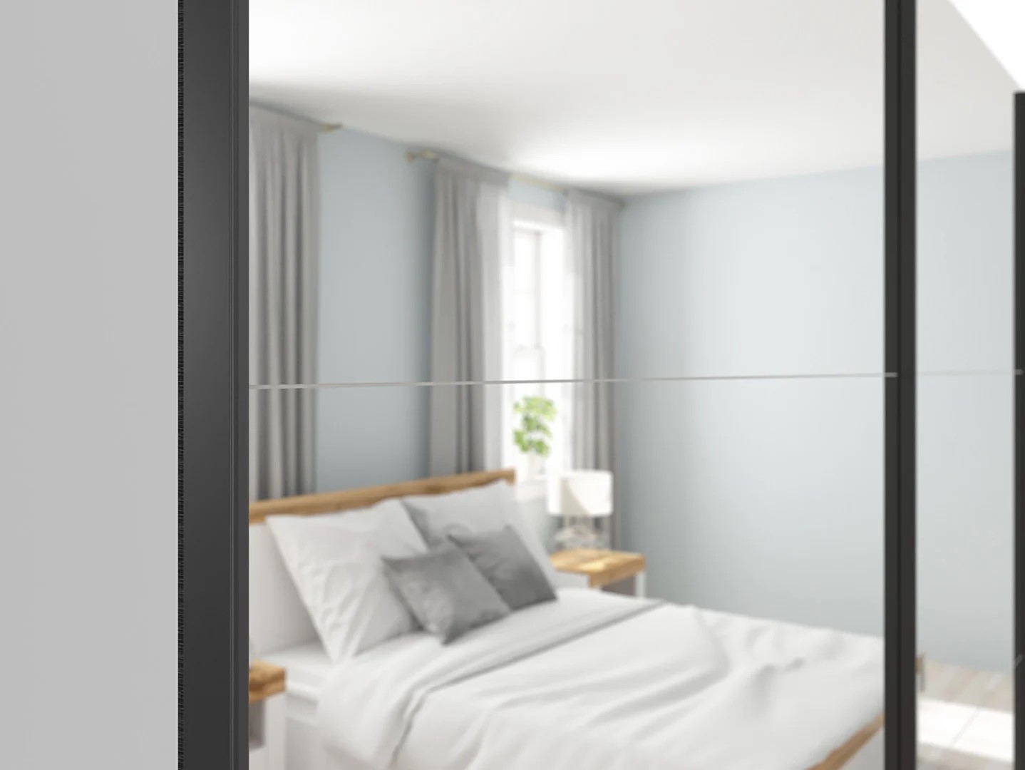 Spinta su stumdomomis durimis ir dviem veidrodžiais TETRIX 220 cm balta blizgi — изображение 4