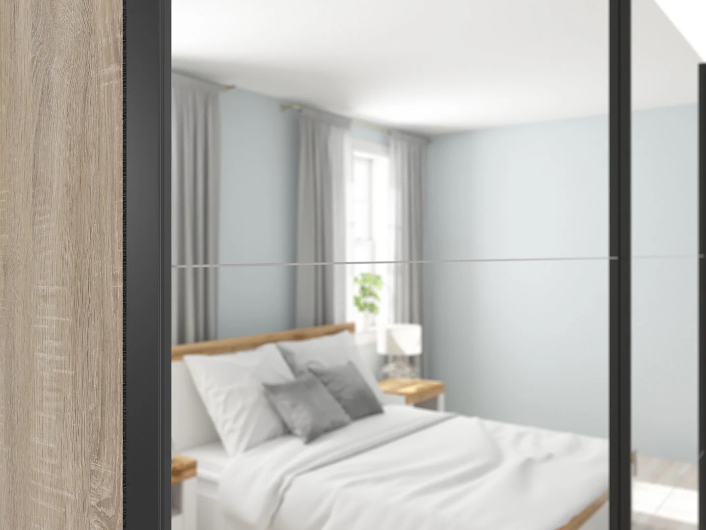 TETRIX spinta su stumdomomis durimis ir dviem veidrodžiais, 220 cm, sonoma ąžuolas — изображение 4