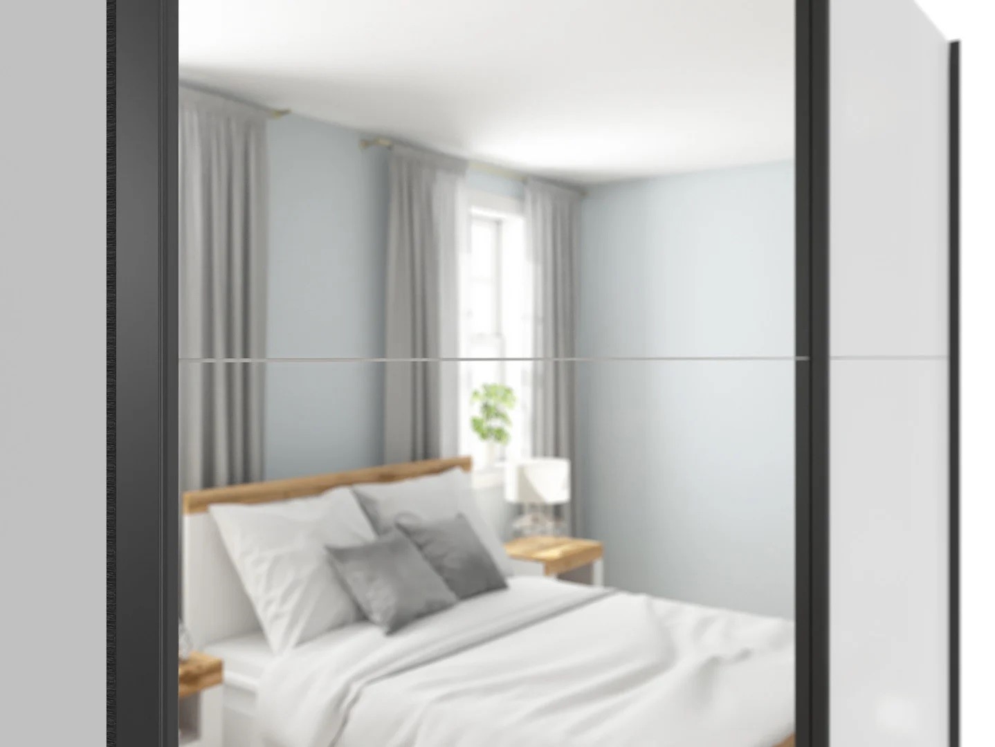 TETRIX spinta su stumdomomis durimis ir veidrodžiu, 183 cm, blizgi balta — изображение 4