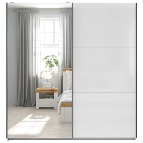 TETRIX spinta su stumdomomis durimis ir veidrodžiu, 183 cm, blizgi balta