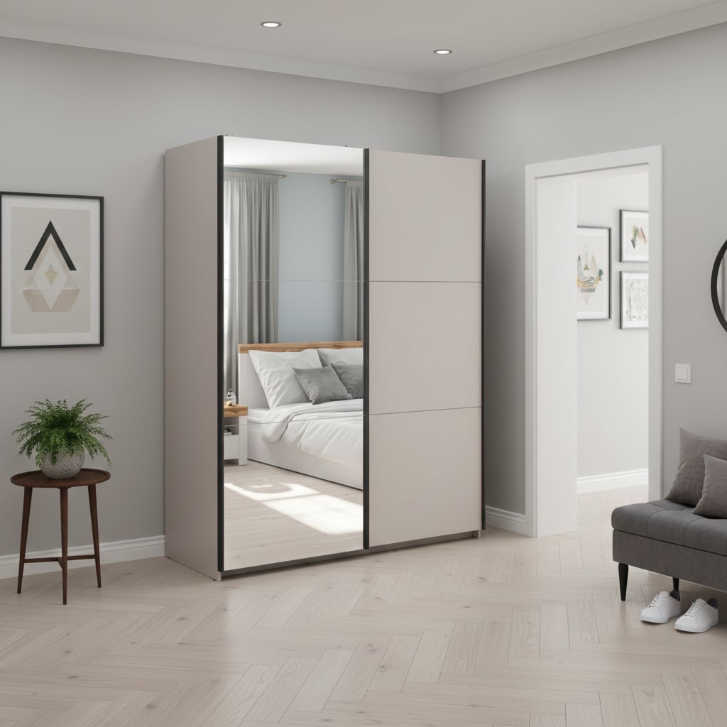 Spinta su stumdomomis durimis ir veidrodžiu TETRIX 153 cm kašmyro spalvos — изображение 4