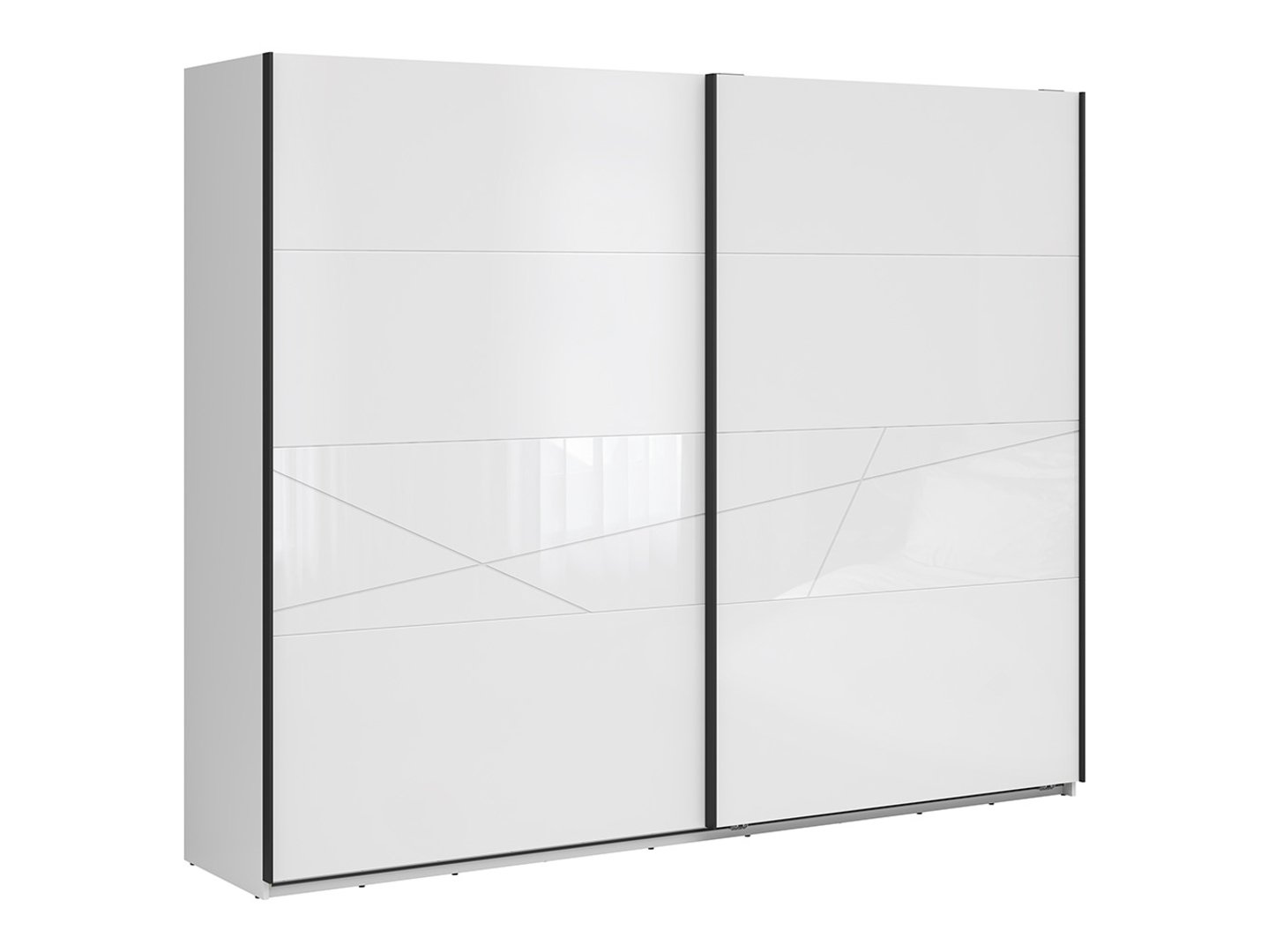 Spinta su stumdomomis fasadais 270 FORN 270 cm balta blizgi