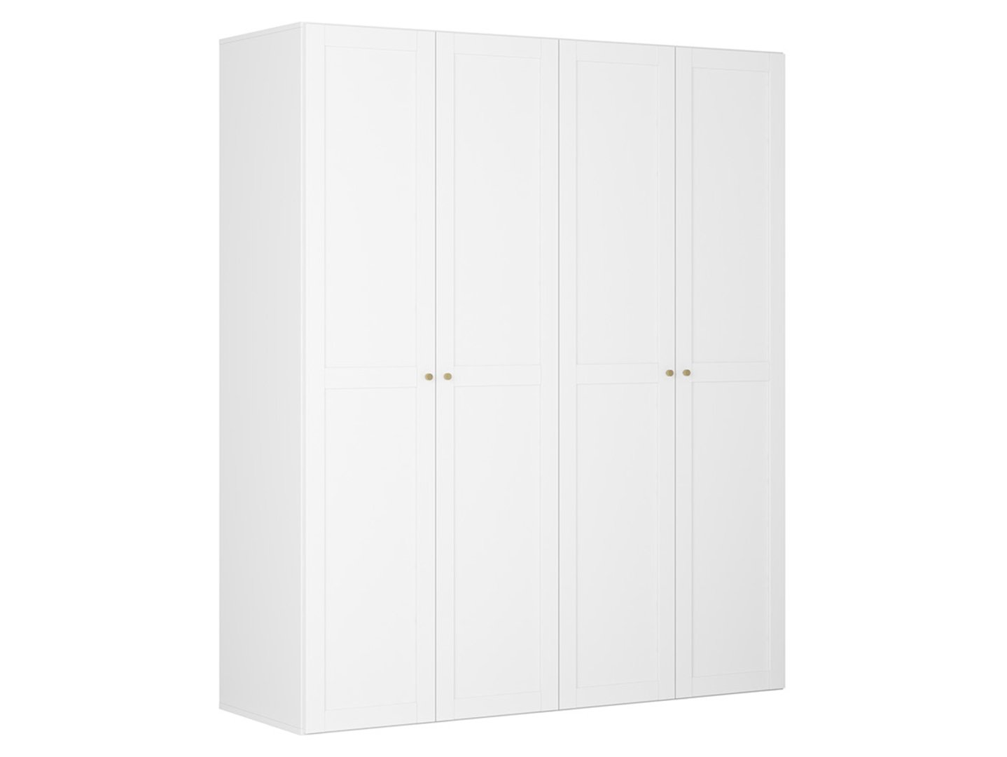 FLEX keturių durų spinta, 200 cm, balta