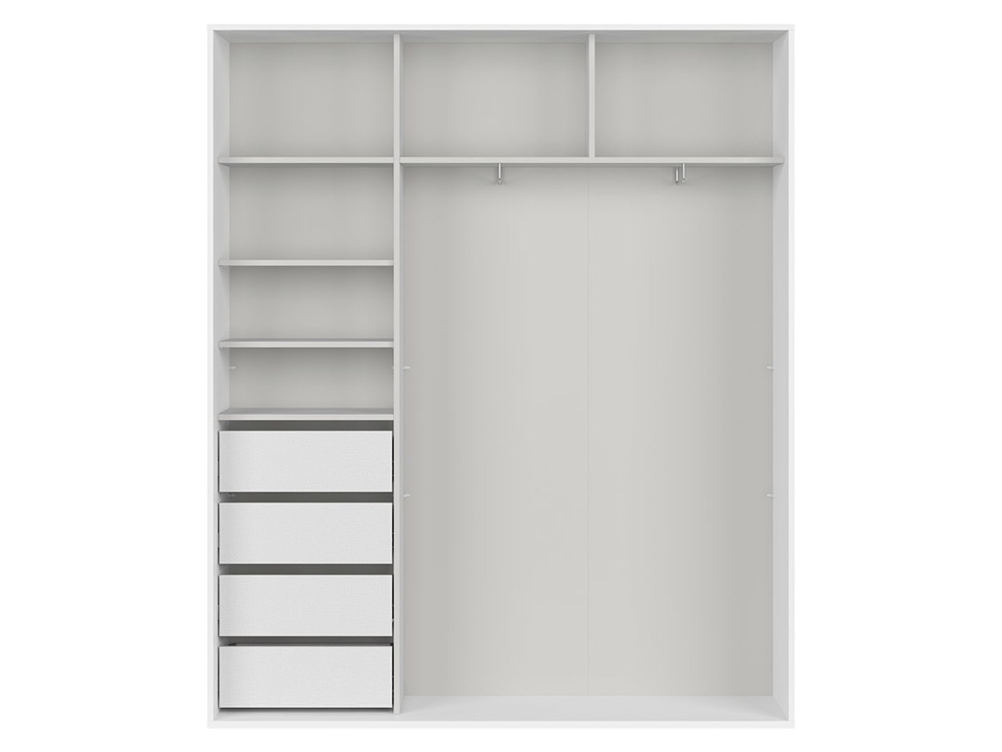 FLEX spinta su stumdomomis durimis, 180 cm, balta