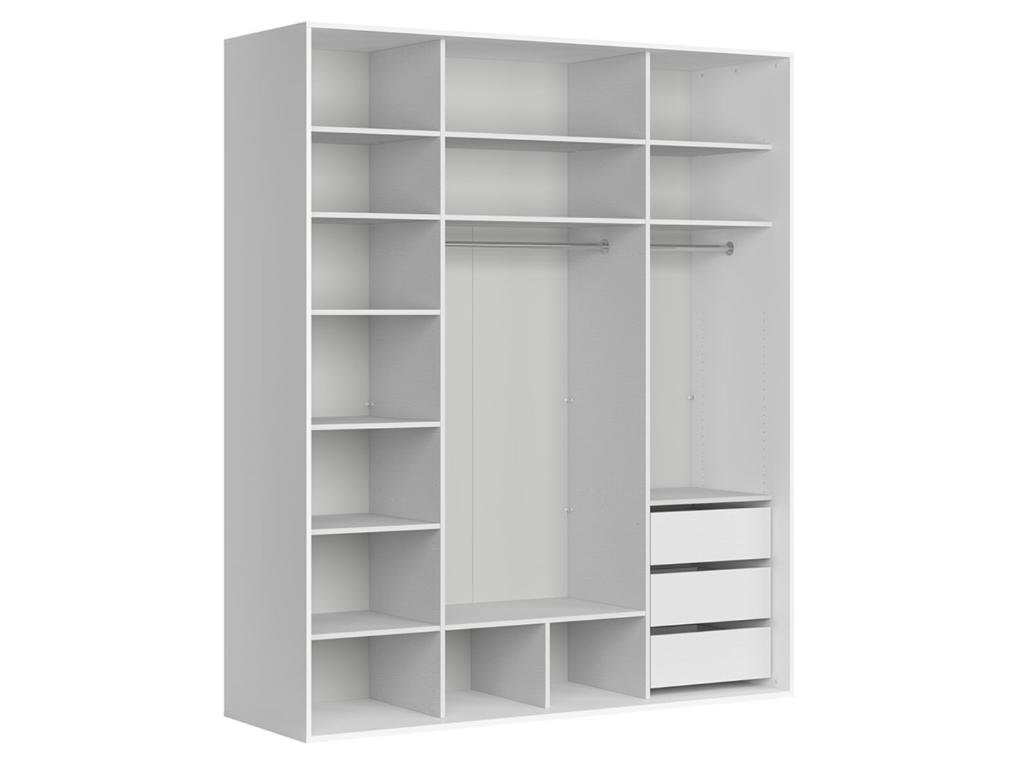 Spinta su stumdomomis durimis ir veidrodžiais FLEX 200 cm balta/pilka - Paveikslėlis 2