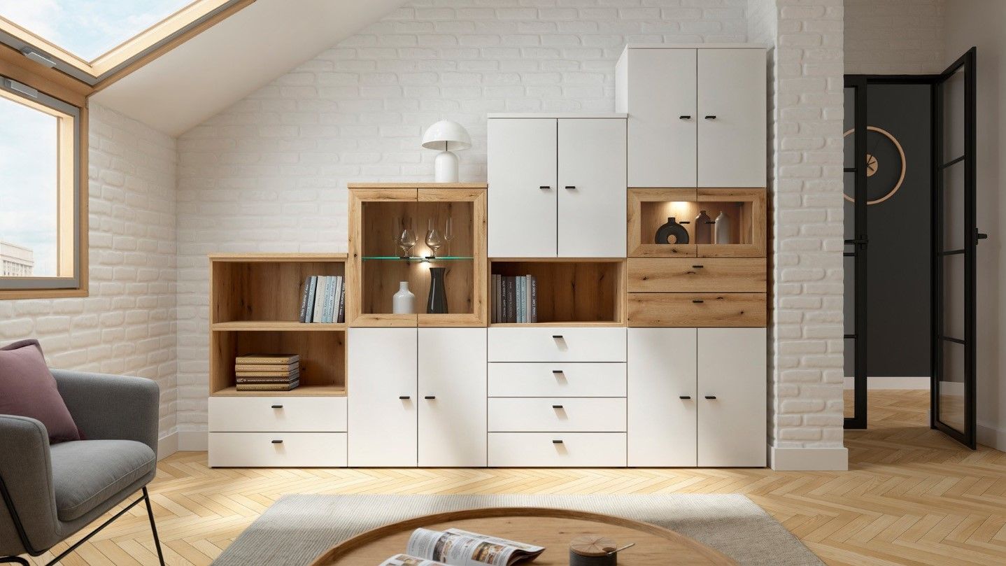 „System 64“ dviejų durų spintelė, balta — изображение 7