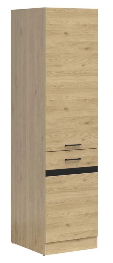 Aukšta virtuvės spintelė, dešinysis stulpelis, 50x195 cm, JUNONA LINE, Bernstein ąžuolas/Bernstein ąžuolas