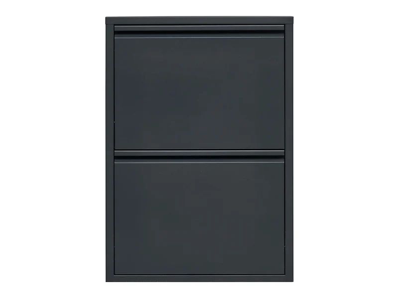 Fly dviejų durų metalinė batų spintelė 50x70.5x15 antracito spalvos