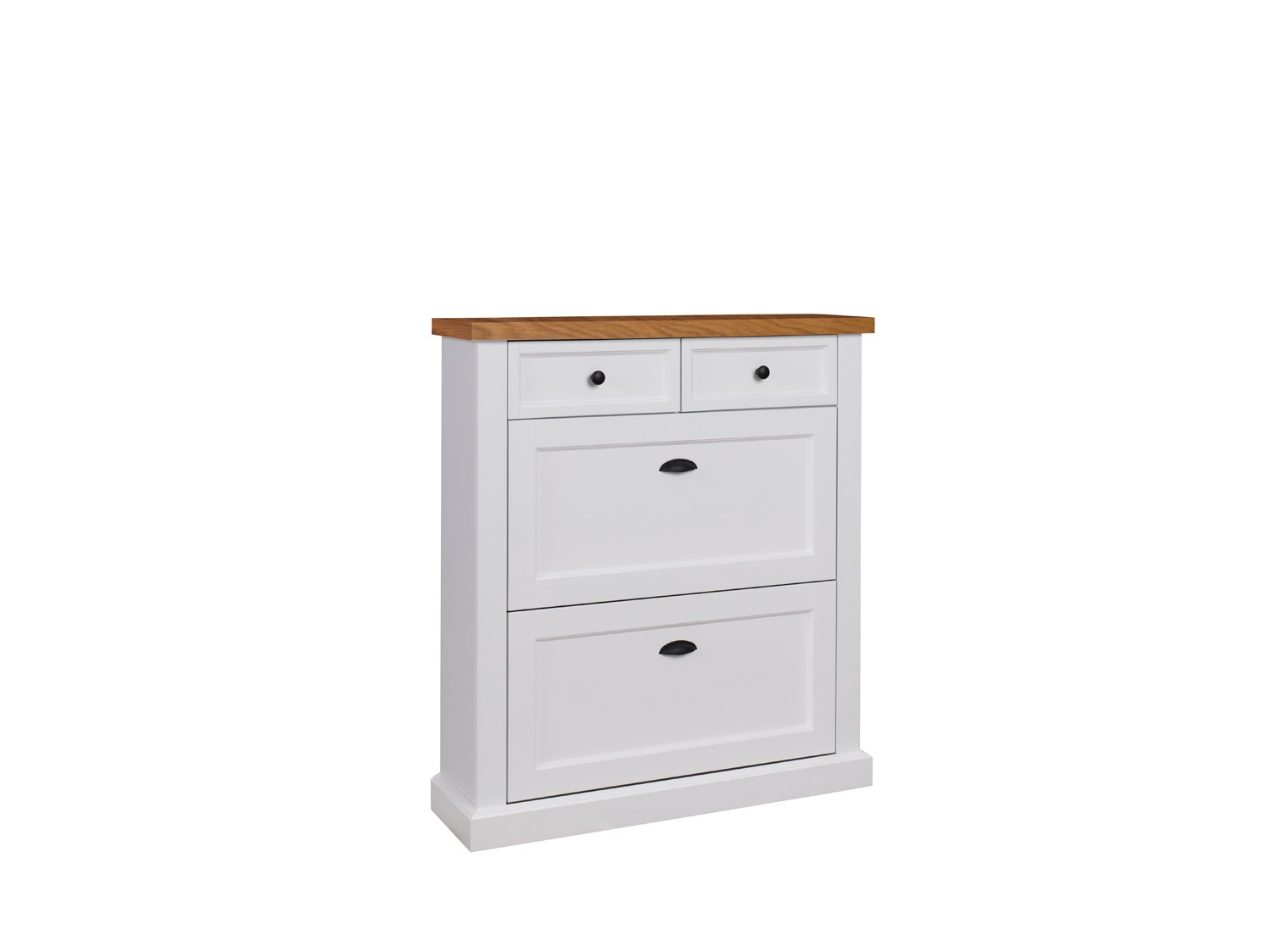 Batų spintelė GALINEO 01 balta/natūralus ąžuolas ADRK