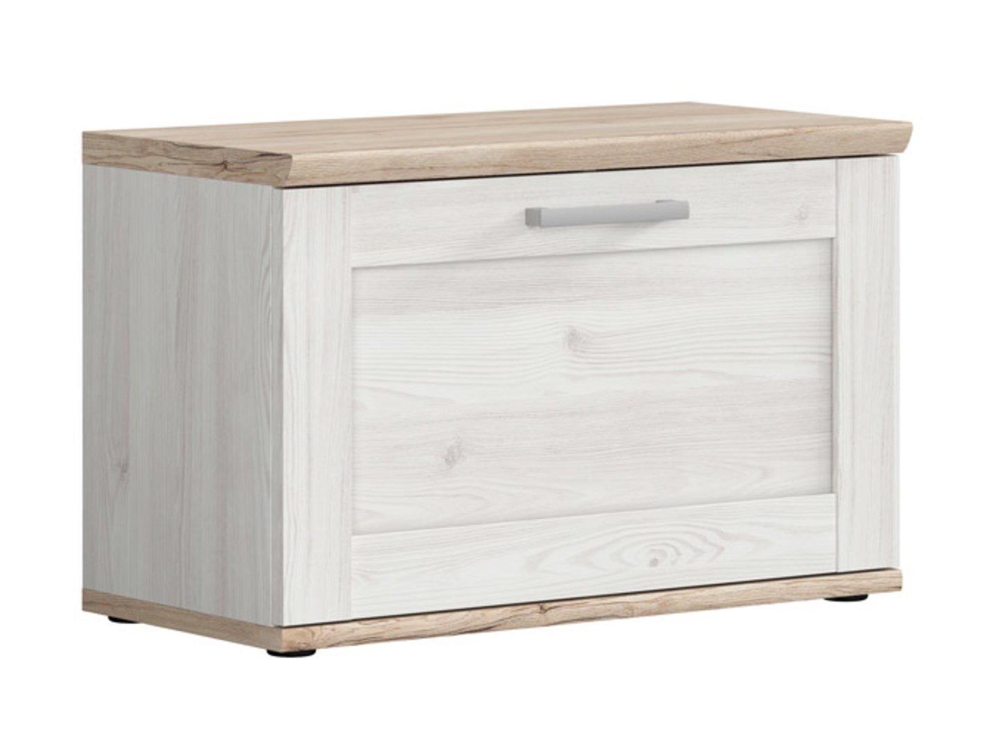 ROMANCE batų spintelė 76 cm šviesus Sibiu maumedis/šviesus San Remo ąžuolas