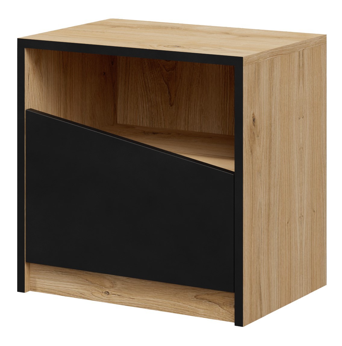 „Atson Oak/Black ADRK“ naktinis staliukas