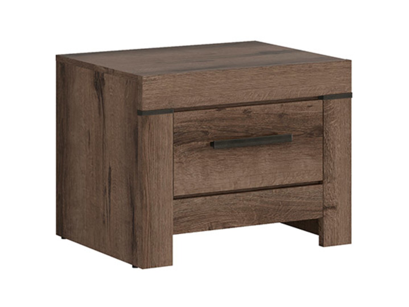 BALIN naktinis staliukas su stalčiumi, 57 cm, vienuolyno ąžuolas