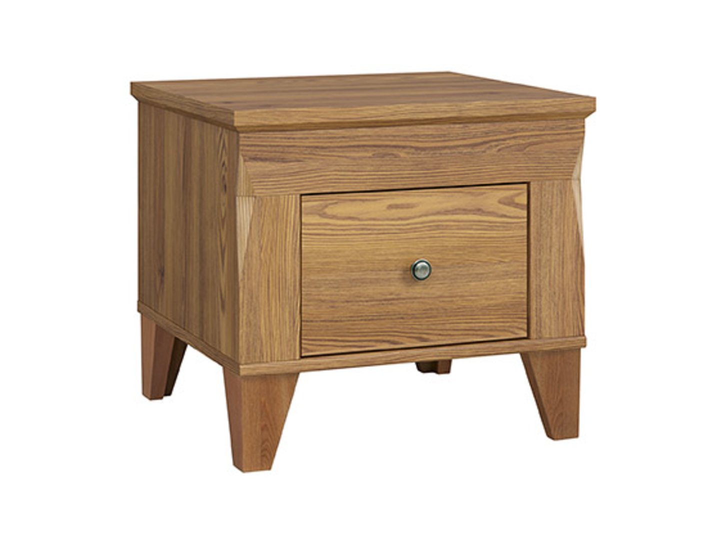 BERGEN naktinis staliukas su stalčiumi, 50 cm, Sibiu maumedžio spalva, auksinė spalva — изображение 5