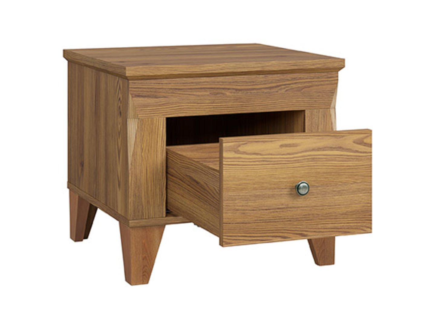 BERGEN naktinis staliukas su stalčiumi, 50 cm, Sibiu maumedžio spalva, auksinė spalva — изображение 6