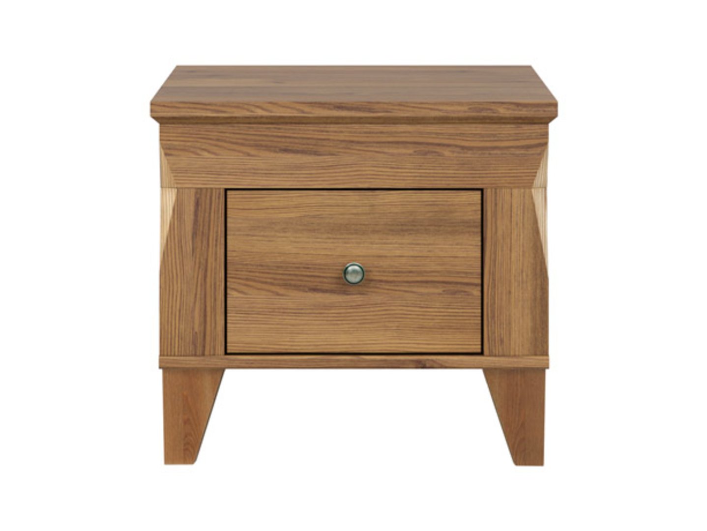 BERGEN naktinis staliukas su stalčiumi, 50 cm, Sibiu maumedžio spalva, auksinė spalva