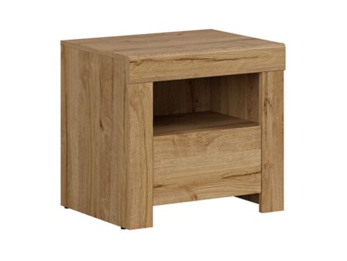 HOLTEN naktinis staliukas su stalčiumi, 54,5 cm, Waterford ąžuolas