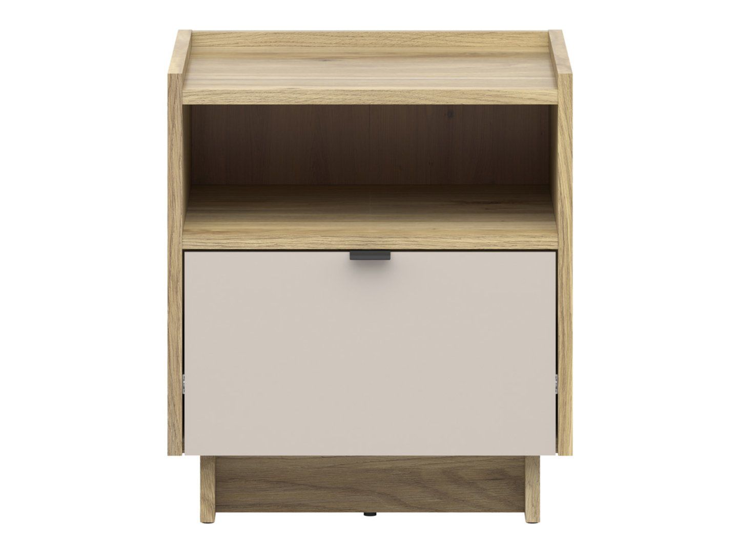 DALVA naktinis staliukas su stalčiumi ir lentyna, 50 cm, rausvai violetinė/kašmyro ąžuolas — изображение 2