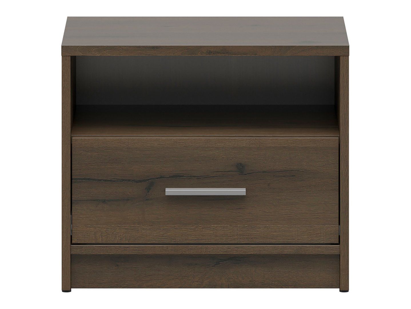 NEPO PLUS naktinis staliukas su stalčiumi ir lentyna, 49 cm, kilnus ąžuolas — изображение 4