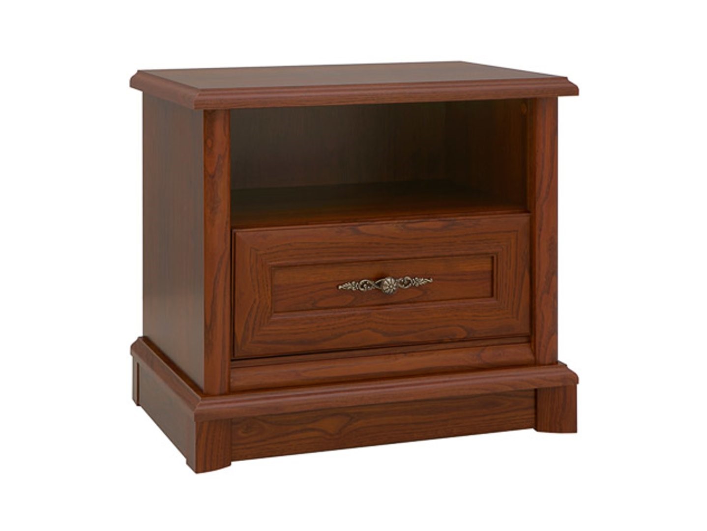 KENT naktinis staliukas su stalčiumi, 56 cm, kaštono spalvos