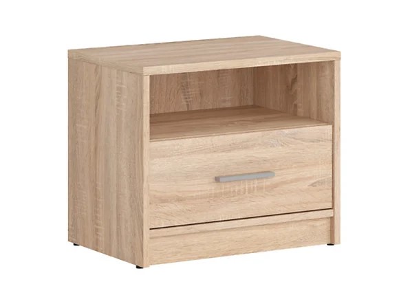 NEPO PLUS naktinis staliukas su stalčiumi, 49,5 cm, Sonoma ąžuolas