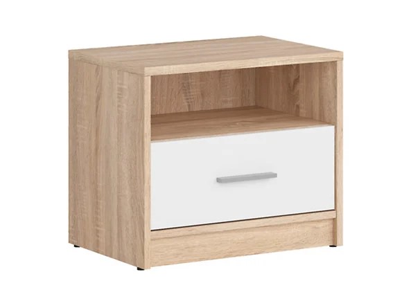 NEPO PLUS naktinis staliukas su stalčiumi, 49,5 cm, Sonoma ąžuolas