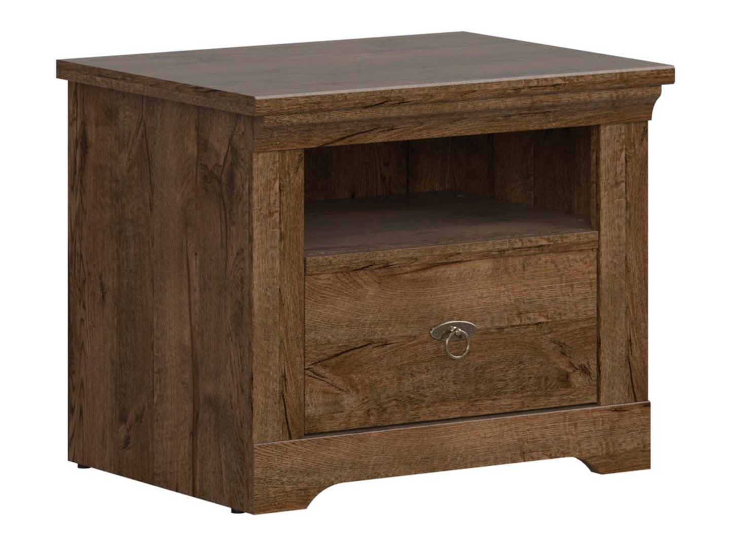 PATRAS naktinis staliukas su stalčiumi 58 cm, balandžio spalvos ąžuolas