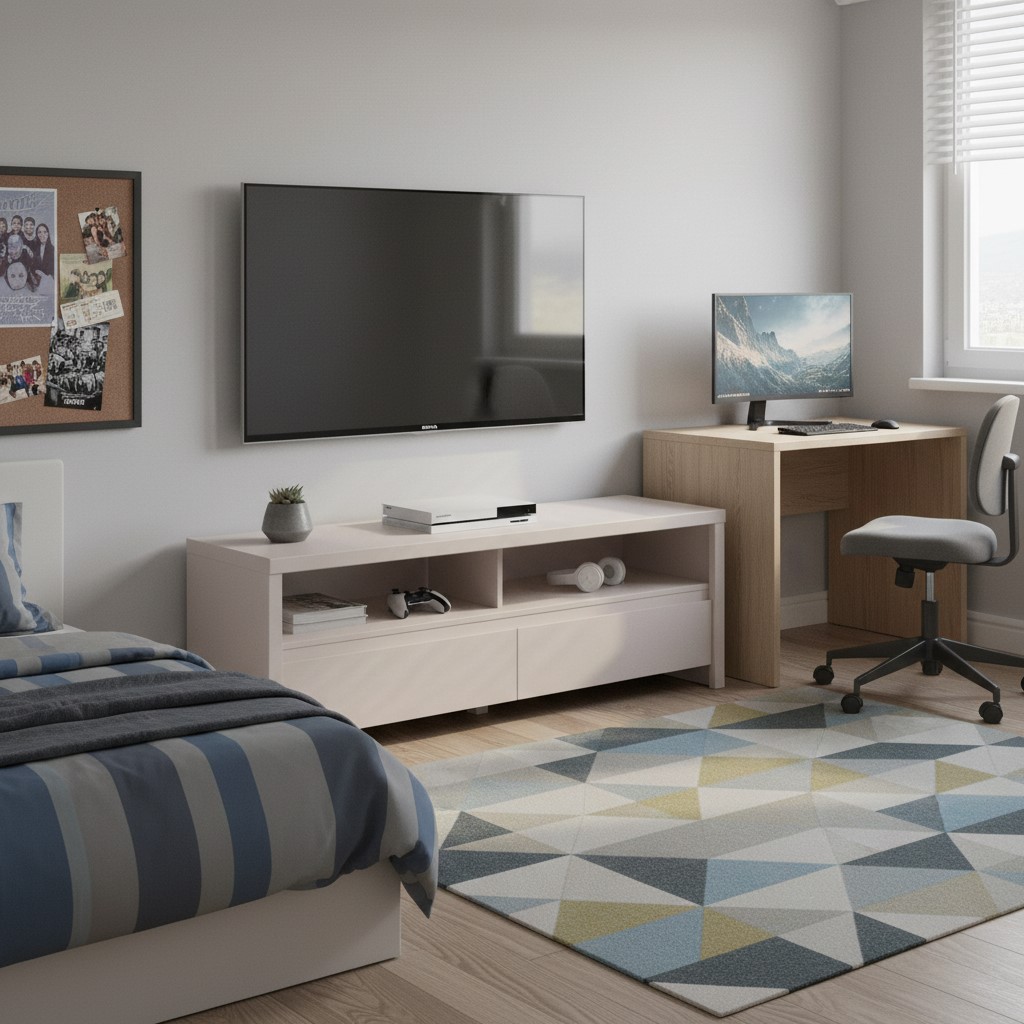 TV spintelė su dviem stalčiais KASPIAN 143,5 cm kašmyro spalvos