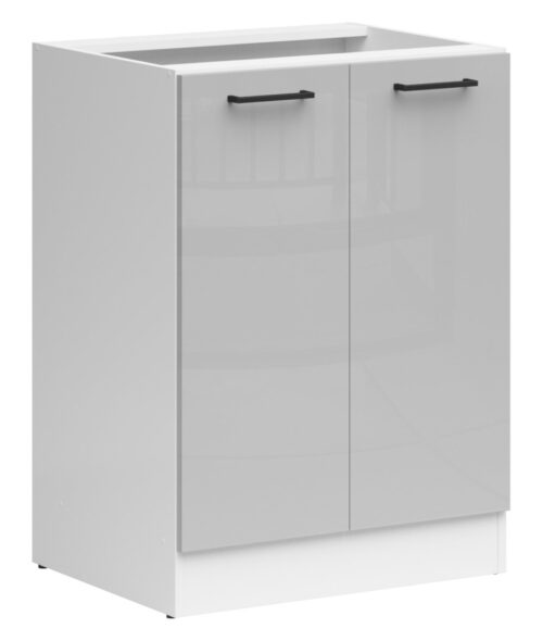 JUNONA LINE pastatoma spintelė 60×82 cm balta/šviesiai pilka blizgi