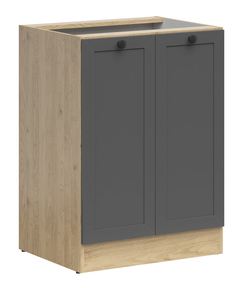 JUNONA LINE pastatoma spintelė 60x86 cm, bernstein ąžuolas/grafitas