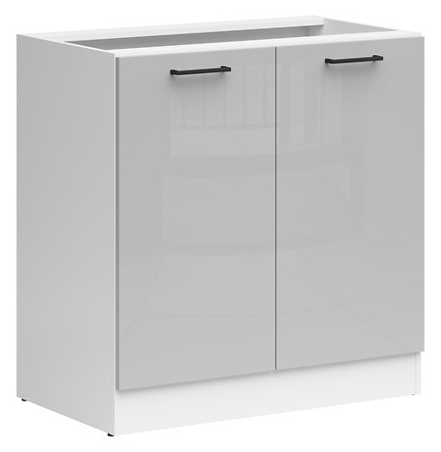 JUNONA LINE pastatoma spintelė 80x82 cm balta/šviesiai pilka blizgi