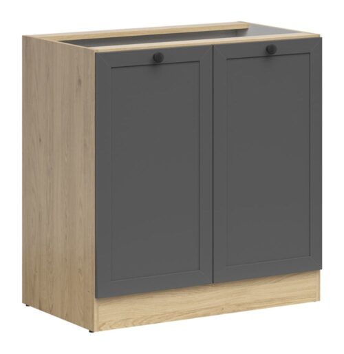 JUNONA LINE pastatoma spintelė 80×86 cm bernstein ąžuolas/grafitas