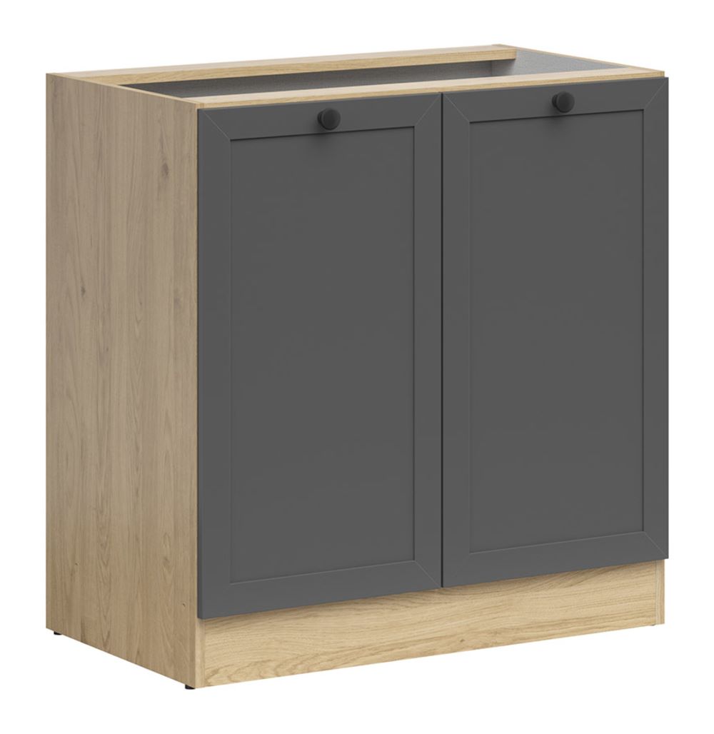 JUNONA LINE pastatoma spintelė 80x86 cm bernstein ąžuolas/grafitas