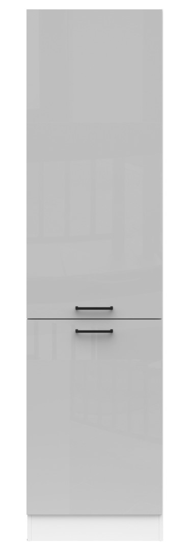 Aukšta virtuvės spintelė, kairinis stulpelis, 50x195 cm, JUNONA LINE, balta/šviesiai pilka blizgi - Paveikslėlis 2
