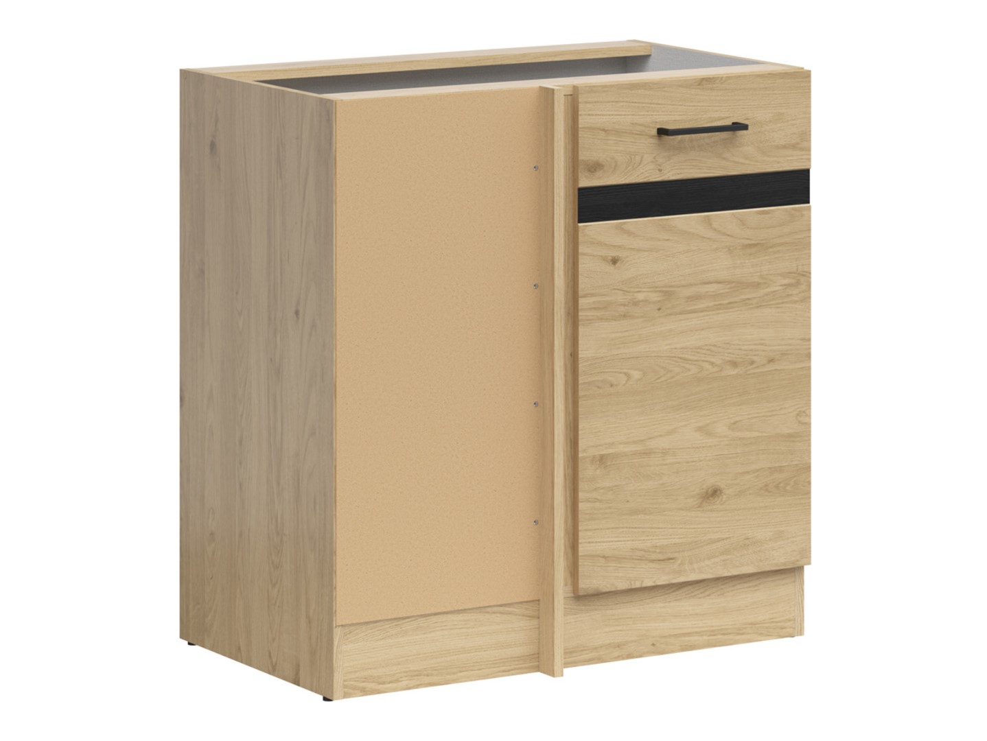 Kairysis kampas pastatoma spintelė 100x86 cm JUNONA LINE Bernstein ąžuolas/Bernstein ąžuolas